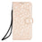 Wallet Case For Doogee Note 56  /  Note 56 Pro Dot Pattern Imprint PU Leather Phone Cover with Wrist Strap - Rose Gold - 6
