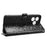 For Blackview Wave 9C Wallet Case Dot Pattern Imprint PU Leather Phone Cover with Wrist Strap - Black - 3