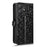 For Blackview Wave 9C Wallet Case Dot Pattern Imprint PU Leather Phone Cover with Wrist Strap - Black - 7