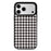 EYCASE Grid Series for iPhone 17 Pro Max Magnetic Case Black Edge TPU + Acrylic Cover Compatible with MagSafe - Black White Houndstooth - 1