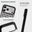 EYCASE Grid Series for iPhone 17 Pro Max Magnetic Case Black Edge TPU + Acrylic Cover Compatible with MagSafe - Black White Houndstooth - 6
