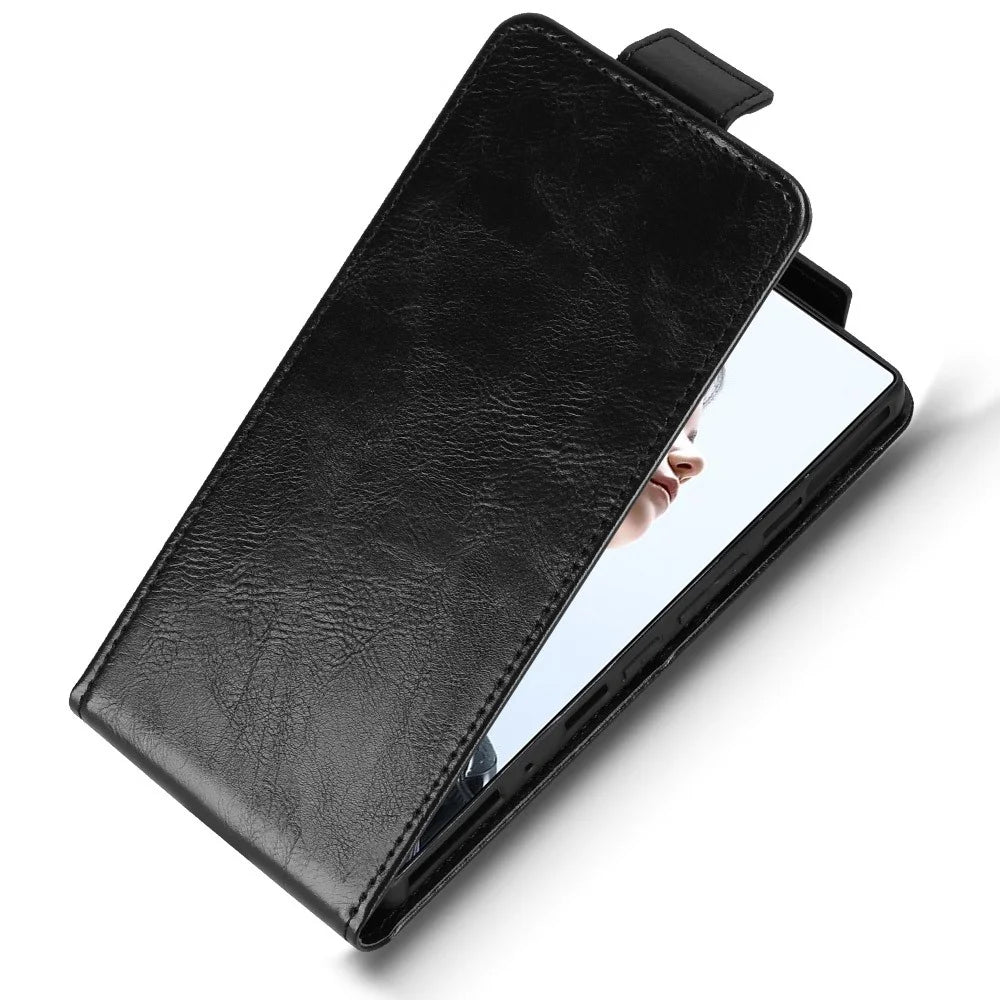 Stand Case For ZTE nubia RedMagic 11 Pro 5G  /  11 Pro+ 5G Magnetic Clasp Vertical Flip Leather Phone Cover with Card Holder - Black - 4