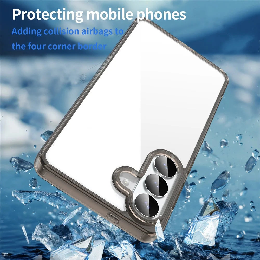 For Samsung Galaxy S26+ Case TPU + Acrylic Phone Back Cover Anti Yellowing - Black - 5