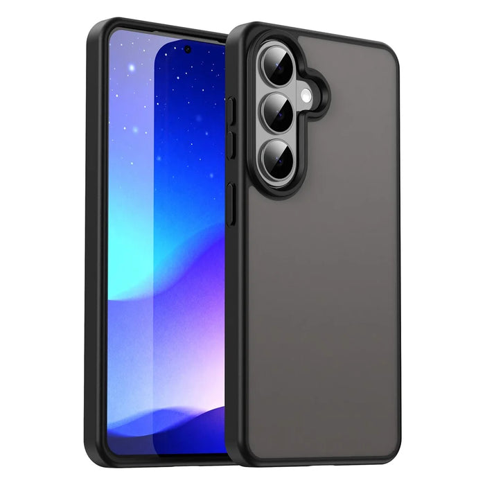 For Samsung Galaxy S26+ Case Skin Touch Matte Anti Drop TPU PC Phone Back Cover - Black - 1