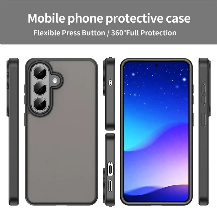 For Samsung Galaxy S26+ Case Skin Touch Matte Anti Drop TPU PC Phone Back Cover - Black - 2