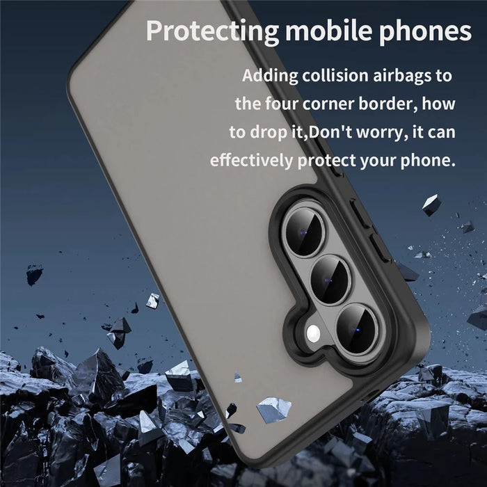 For Samsung Galaxy S26+ Case Skin Touch Matte Anti Drop TPU PC Phone Back Cover - Black - 3