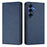 For Samsung Galaxy S26+ Wallet Case RFID Blocking Litchi Texture Leather Mobile Cover - Dark Blue - 1
