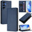 For Samsung Galaxy S26+ Wallet Case RFID Blocking Litchi Texture Leather Mobile Cover - Dark Blue - 2