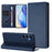 For Samsung Galaxy S26+ Wallet Case RFID Blocking Litchi Texture Leather Mobile Cover - Dark Blue - 4