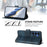 For Samsung Galaxy S26+ Cases Wallet Stand Retro Texture Leather Phone Cover with Lanyard - Blue - 4