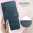 For Samsung Galaxy S26+ Cases Wallet Stand Retro Texture Leather Phone Cover with Lanyard - Blue - 6