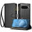 For Google Pixel 9 Pro XL / Google Pixel 10 Pro XL Leather Case Zipper Wallet Stand Shockproof Phone Cover with Wrist Strap - Black - 1