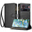 For ZTE nubia Z80 Ultra 5G Leather Case Zipper Wallet Stand Shockproof Phone Cover with Wrist Strap - Black - 1