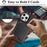 For iPhone 15 Pro Max Case Compatible with MagSafe Ultra Thin Card Holder PU Leather Coated TPU Cover - Black - 4