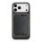 For iPhone 17 Pro Case Compatible with MagSafe Ultra Thin Card Holder PU Leather Coated TPU Cover - Black - 2