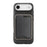 For iPhone Air Case Compatible with MagSafe Ultra Thin Card Holder PU Leather Coated TPU Cover - Black - 2
