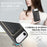 For iPhone Air Case Compatible with MagSafe Ultra Thin Card Holder PU Leather Coated TPU Cover - Black - 5