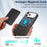 For iPhone 17 Pro Max Case Compatible with MagSafe Ultra Thin Card Holder PU Leather Coated TPU Cover - Black - 3