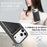 For iPhone 17 Pro Max Case Compatible with MagSafe Ultra Thin Card Holder PU Leather Coated TPU Cover - Black - 5