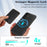 For Samsung Galaxy S25 Magnetic Case Ultra Thin Card Holder PU Leather Coated TPU Cover - Black - 3