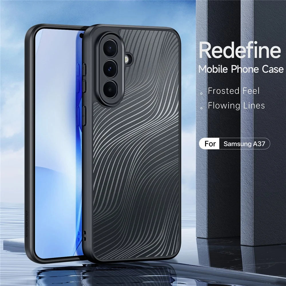 DUX DUCIS For Samsung Galaxy A37 5G Case  Aimo Series TPU+PC Matte Drop-proof Phone Cover (REACH Certification) - Black - 3