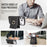 For iPhone 17 Pro Case Detachable Card Bag Compatible with MagSafe PU Leather Coated TPU Cover with Ring Kickstand - Black - 4