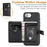 For iPhone 17e / 16e Kickstand Case Detachable Card Bag Compatible with MagSafe PU Leather Coated TPU Phone Cover - Black - 2
