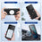 For Samsung Galaxy S25 Kickstand Case Detachable Card Bag Magnetic Case PU Leather Coated TPU Phone Cover - Black - 7