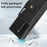For Samsung Galaxy Z Fold6 5G Kickstand Case Detachable Card Bag Magnetic Case PU Leather Coated TPU Phone Cover - Black - 4