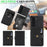 For Samsung Galaxy Z Fold6 5G Kickstand Case Detachable Card Bag Magnetic Case PU Leather Coated TPU Phone Cover - Black - 6