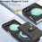 For Samsung Galaxy Z Flip6 5G Kickstand Case Detachable Card Bag Magnetic Case PU Leather Coated TPU Phone Cover - Black - 5
