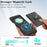 For Samsung Galaxy Z Flip6 5G Kickstand Case Detachable Card Bag Magnetic Case PU Leather Coated TPU Phone Cover - Black - 7