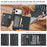 For iPhone 17 Pro Kickstand Case Tri-fold Card Bag PU Leather Coated TPU Cover Compatible with MagSafe - Black - 7