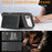 For iPhone Air Kickstand Case Tri-fold Card Bag PU Leather Coated TPU Cover Compatible with MagSafe - Black - 5
