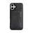 For iPhone 16 Kickstand Case Tri-fold Card Bag PU Leather Coated TPU Cover Compatible with MagSafe - Black - 2
