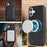 For iPhone 16 Kickstand Case Tri-fold Card Bag PU Leather Coated TPU Cover Compatible with MagSafe - Black - 4