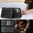 For iPhone 16 Kickstand Case Tri-fold Card Bag PU Leather Coated TPU Cover Compatible with MagSafe - Black - 5