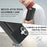 For iPhone 16 Kickstand Case Tri-fold Card Bag PU Leather Coated TPU Cover Compatible with MagSafe - Black - 6