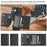 For iPhone 16 Kickstand Case Tri-fold Card Bag PU Leather Coated TPU Cover Compatible with MagSafe - Black - 7