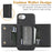 For iPhone 17e / 16e Kickstand Case Tri-fold Card Bag PU Leather Coated TPU Cover Compatible with MagSafe - Black - 3