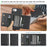 For iPhone 17e / 16e Kickstand Case Tri-fold Card Bag PU Leather Coated TPU Cover Compatible with MagSafe - Black - 7