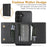 For Samsung Galaxy S25+ Kickstand Case Tri-fold Card Bag PU Leather Coated TPU Cover Magnetic Case - Black - 3
