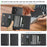 For Samsung Galaxy S25+ Kickstand Case Tri-fold Card Bag PU Leather Coated TPU Cover Magnetic Case - Black - 7