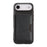 For iPhone Air Kickstand Case Bi-fold Card Bag PU Leather Coated TPU Cover Compatible with MagSafe - Black - 2