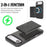 For iPhone Air Kickstand Case Bi-fold Card Bag PU Leather Coated TPU Cover Compatible with MagSafe - Black - 3