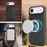 For iPhone Air Kickstand Case Bi-fold Card Bag PU Leather Coated TPU Cover Compatible with MagSafe - Black - 7