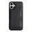 For iPhone 16 Kickstand Case Bi-fold Card Bag PU Leather Coated TPU Cover Compatible with MagSafe - Black - 2