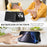 For iPhone 16 Pro Kickstand Case Bi-fold Card Bag PU Leather Coated TPU Cover Compatible with MagSafe - Black - 4