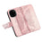 For Blackview Color 6 Case with Strap Butterfly Pattern PU Leather Wallet Phone Cover - Rose Gold - 4