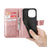 For Blackview Color 6 Case with Strap Butterfly Pattern PU Leather Wallet Phone Cover - Rose Gold - 5